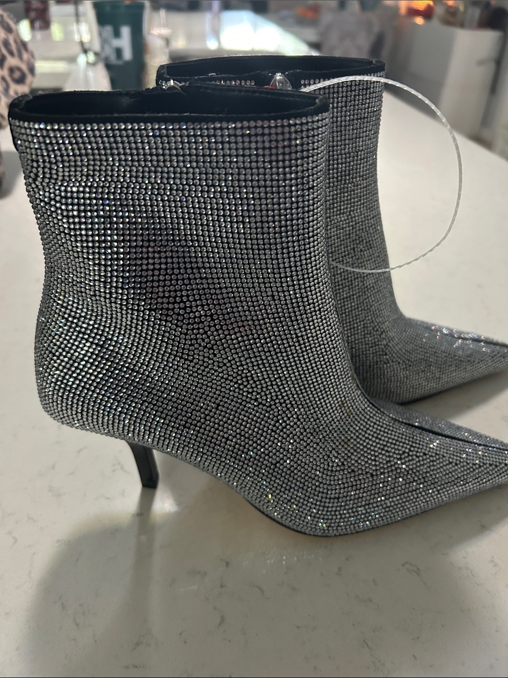 Michael kors Sparkle Pointed Toe Ankle Boots - Silver new no box
